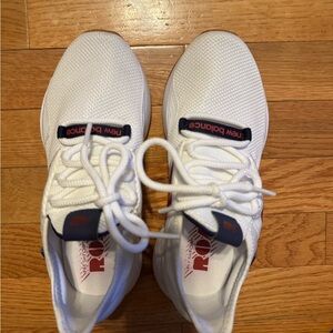 New Balance White and Navy Sneakers